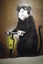 BANKSY Jackhammer Rat Canvas Print