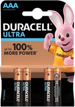 Duracell - Ultra alkaline AAA-batterijen - 4 stuks