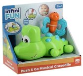 Infini Fun Push & Go Musical Crocodile met muziek