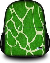 Sleevy rugzak groene giraffe print - schooltas