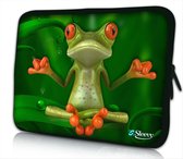 Sleevy 13.3 laptophoes mediterende kikker - laptop sleeve - laptopcover - Sleevy Collectie 250+ designs