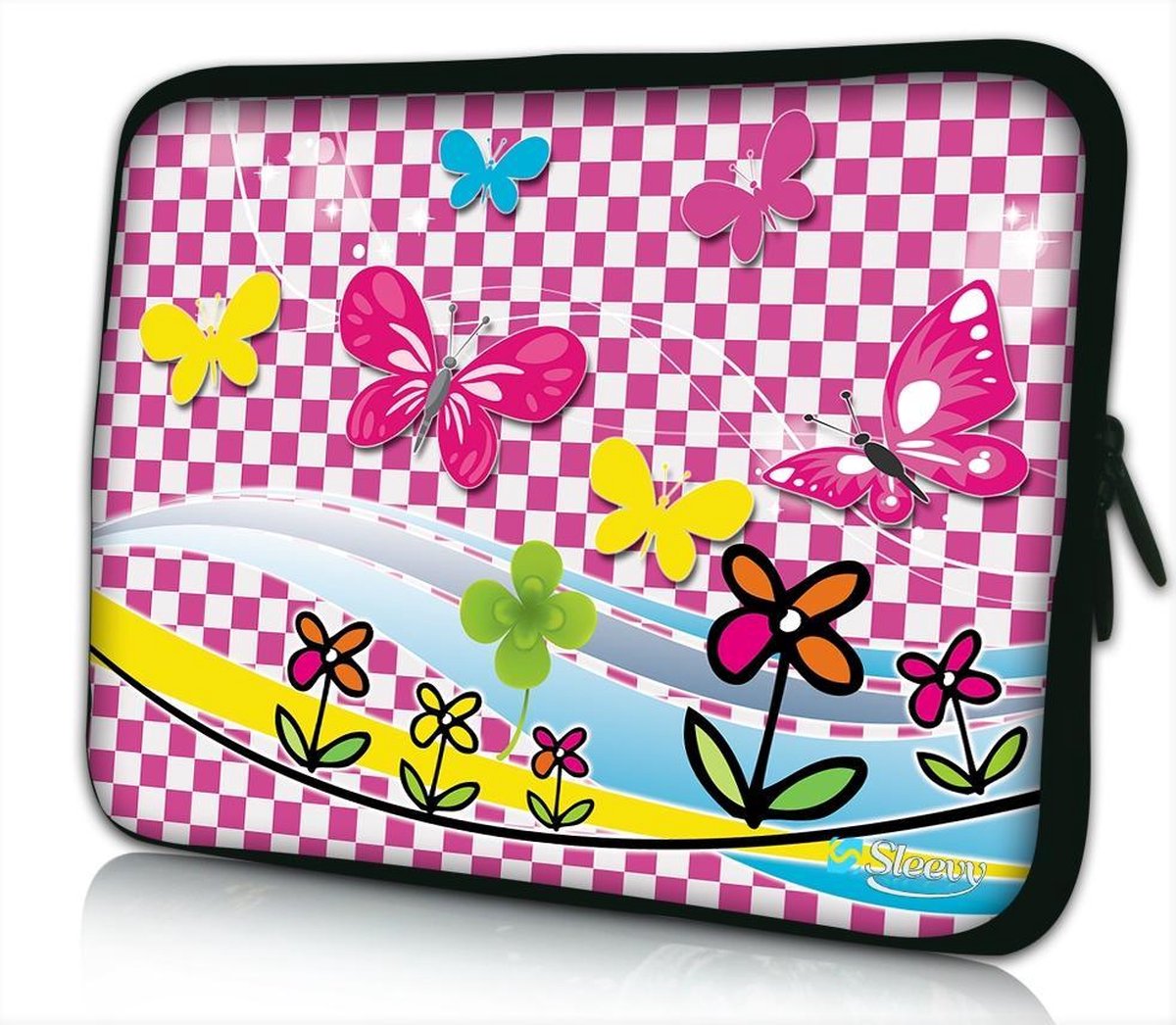 Sleevy 13.3 laptophoes speelse vlindertjes - laptop sleeve - Sleevy collectie 300+ designs