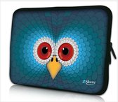 Laptophoes 14 inch uil patroon - Sleevy - laptop sleeve - laptopcover - Alle inch-maten & keuze uit 250+ designs! Sleevy