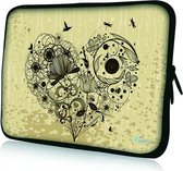 Sleevy 11,6 laptophoes artistiek hart - laptop sleeve - laptopcover - Sleevy Collectie 250+ designs