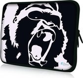 Sleevy 11,6 laptophoes gorilla zwart/grijs - laptop sleeve - laptopcover - Sleevy Collectie 250+ designs