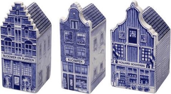 Grachtenpandjes - set van 3 - hoogte: 14,5 cm - grachtenhuisjes - Amsterdamse huisjes... bol.com