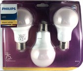 Philips LED Lamp 11W (75w) E27 warm white (3 Stuks)