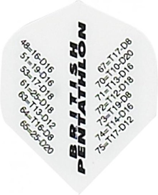 British Pentathlon flights White Checkout  Set Ã  3 stuks