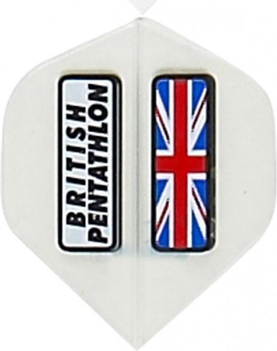 Afbeelding van het spel British Pentathlon flights Union Jack Transparant  Set Ã  3 stuks