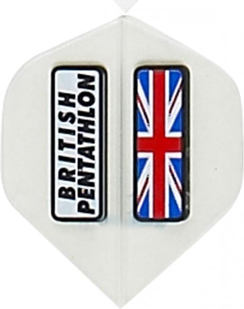 British Pentathlon flights Union Jack Transparant Set Ã 3 stuks