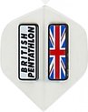 Afbeelding van het spelletje British Pentathlon flights Union Jack Transparant  Set Ã  3 stuks