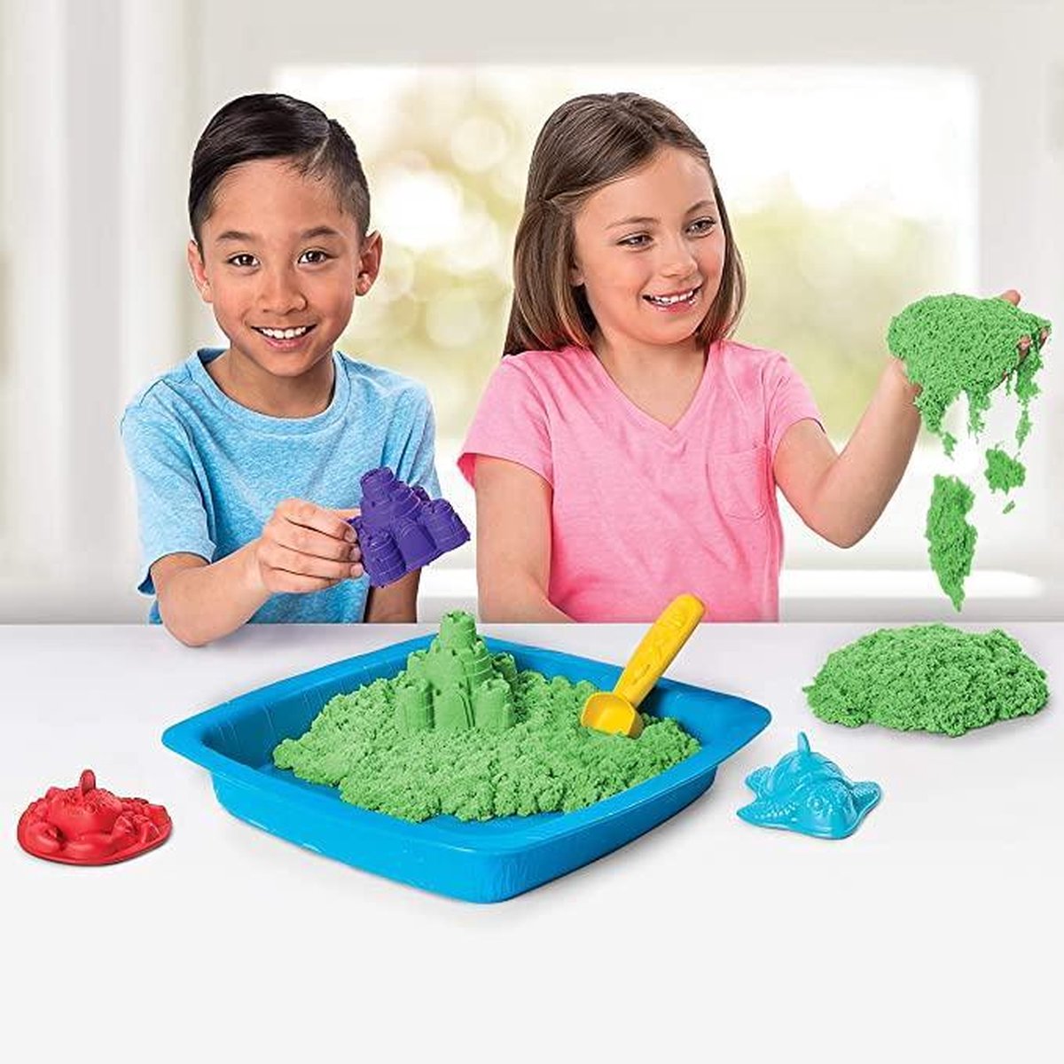 Kinetic Sand - Zandbakspeelset - Groen - 454 g origineel kinetisch zand - Sensorisch speelgoed — afbeelding 14