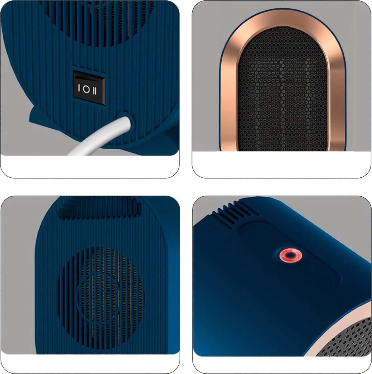 Livano Elektrische Kachel - Haard - Heater - Mini Kachel - Groen – foto 3