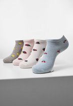 Urban Classics - Lot de 4 Chaussettes basses invisibles en fil recyclé Fruit - 35/38 - Multicolores