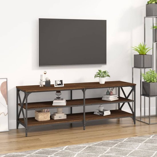 vidaXL TV-meubel Industrieel - 140 x 40 x 50 cm - Bruineiken - Duurzaam materiaal - Kast