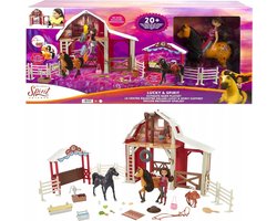 Spirit Untamed Ultimate Barn Playset, Lucky Doll (7-in) Spirit Horse with Color Change (8-in) Extra Horse, Barn, Paddock and Multiple Storytelling Accessories