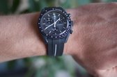 MoonSwatch horlogebandje - Zwart Wit Accent