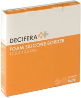 Decifera Foam Silicone border - Silicone wondpleister - 12,5 x 12,5 cm - 5St.