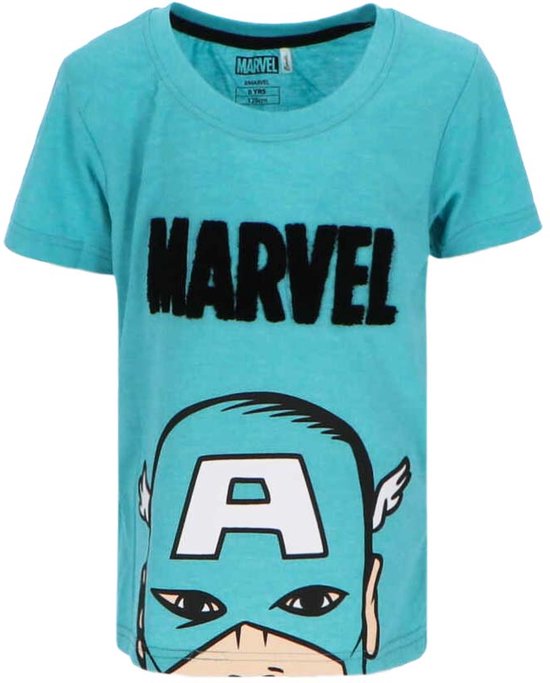 T-Shirt met Korte Mouwen voor kinderen Marvel Blauw