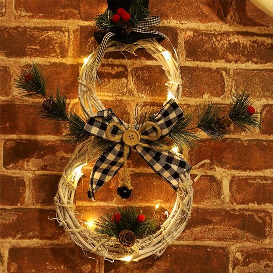 LED Kunstkerstkrans Golden met Dennenappels - 76 cm | De Boet