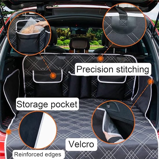 Housse de protection imperméable pour siège arrière de voiture avec sacs de  rangement