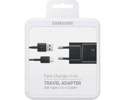 Samsung Snellader / Oplader Samsung Galaxy A5 2017 & A3 2017 - (2 Ampère USB-C)   (OPGELET niet voor A 2015/2016 series!) - Origineel - Zwart
