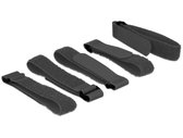 Klittenband haak-en-lus bevestigingsmiddelen L 300 mm x B 20 mm 5 stuks met lus zwart