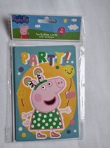 Uitnodiging Peppa Pig Uitnodigingen kinderfeestje, 5 stuks per setje