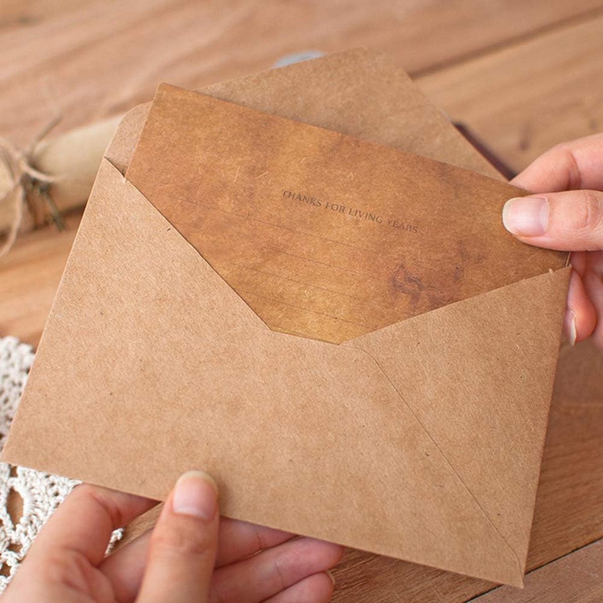 Ensemble de papeterie enveloppes Vintage 60 pièces de papier à lettres avec  20