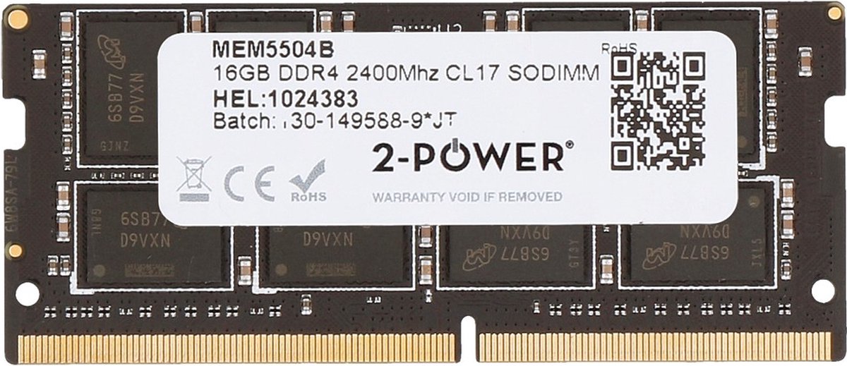 16GB DDR4 2400MHz CL17 SODIMM