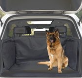 Autohoes voor honden, universele kofferbakbescherming, autoafdekking voor honden, kofferbak met zijdelingse bescherming, waterdicht, anti-vegetatief, zwart