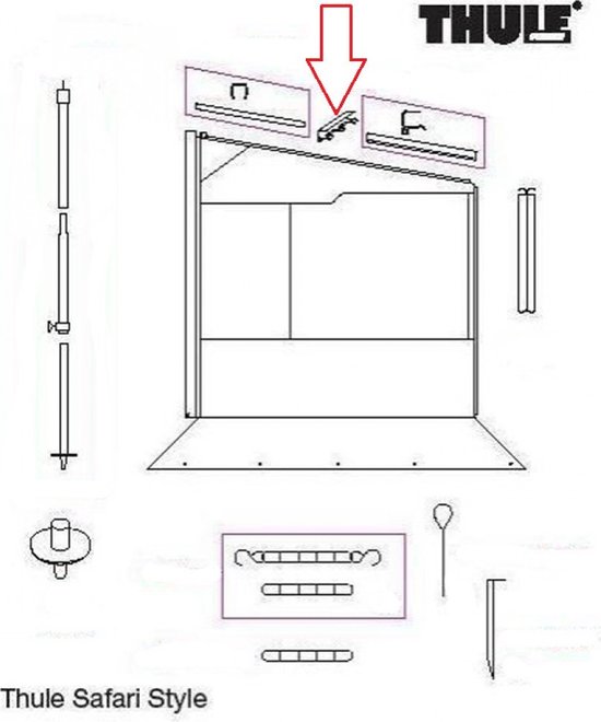 Safari Style clamp profile mid 265 mm bol