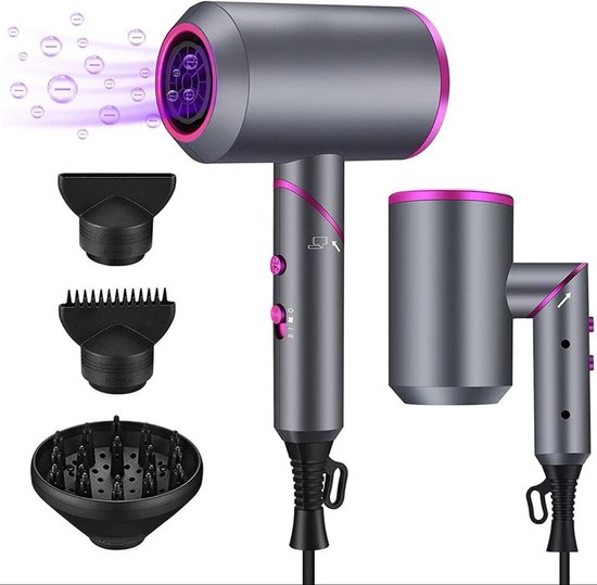 Professionele 2000W föhn met Diffuser- Haardroger- Inklapbaar- Ionisch ...