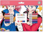 Colorista - Colouring Kit - Heroes of Manga 12 st