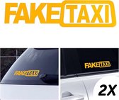 Gadiezz® Fake Taxi Sticker - Auto Stickers - 2 Stuks