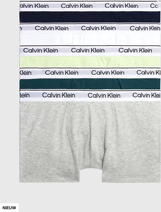 Calvin Klein - 5-pack jongensboxers - Modern Cotton - dlime/deverglade/niris/ghtr/pwhite - 8/10 jaar