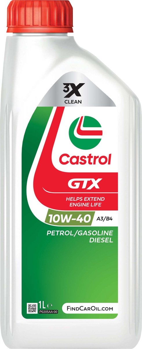 Castrol GTX 10w40 A3/B4 olie 1 liter