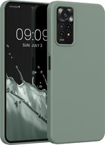 kwmobile telefoonhoesje geschikt voor Xiaomi Redmi Note 11 Pro / 11 Pro (5G) / 12 Pro (4G) - Hoesje met siliconen coating - Smartphone case in Regenwashed groen