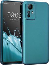 kwmobile metallic telefoonhoesje van TPU - geschikt voor Xiaomi Redmi Note 12S - Flexible case voor smartphone - In Metallic carabisch blauw