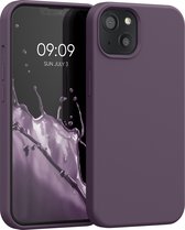 kwmobile telefoonhoesje geschikt voor Apple iPhone 13 - Hoesje met siliconen coating - Smartphone case in Bleke iris