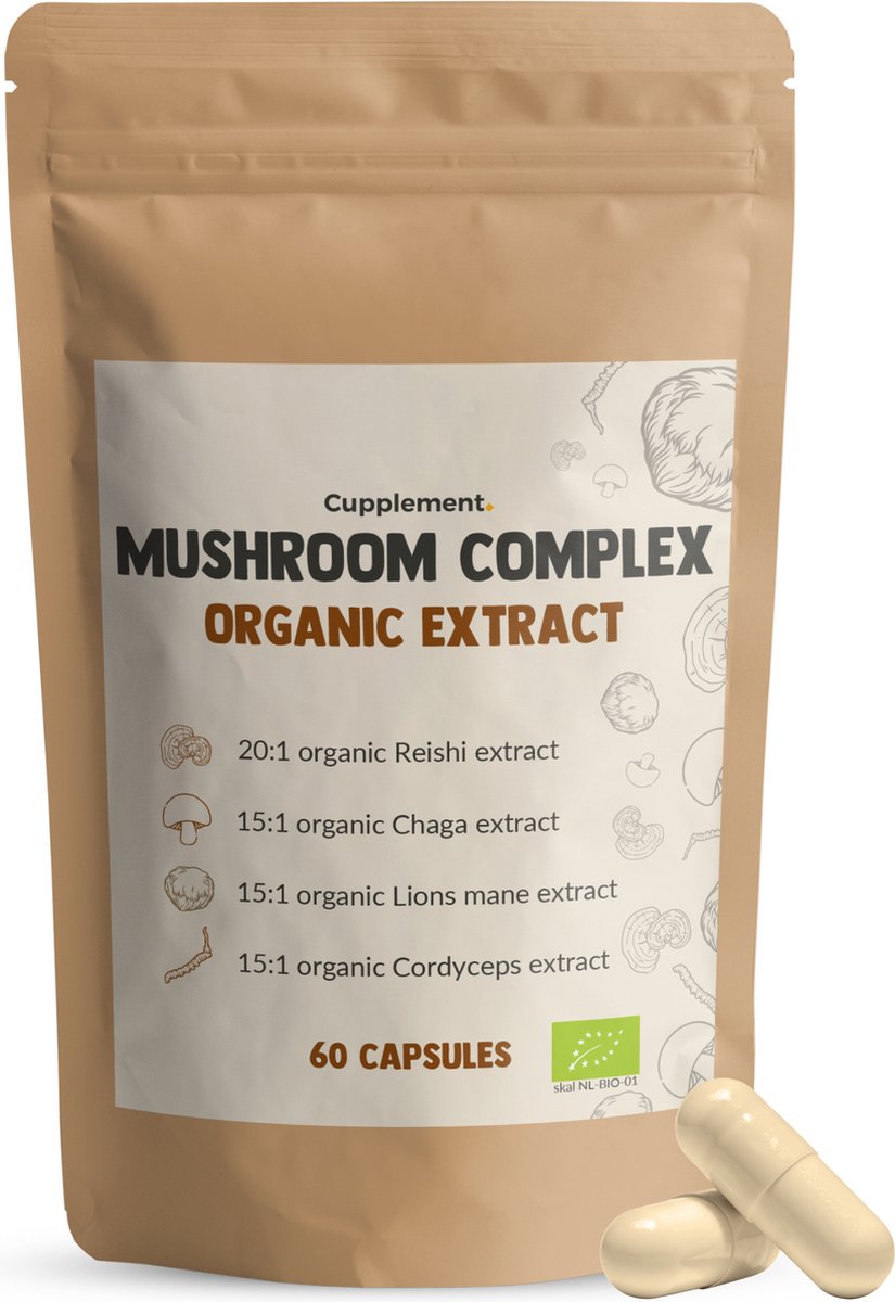 Cupplement Mushroom Paddenstoel Complex 60 Extract Capsules Biologisch Met...