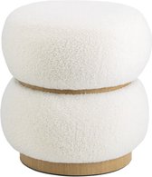 Pouf Sasha en tissu Teddy naturel tx1934