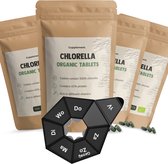 Cupplement - 4 Zakken Chlorella 300 Tabletten - Inclusief Pillendoos - Biologisch - Geen Poeder of Vlokken - Supplement - Superfood - Spirulina