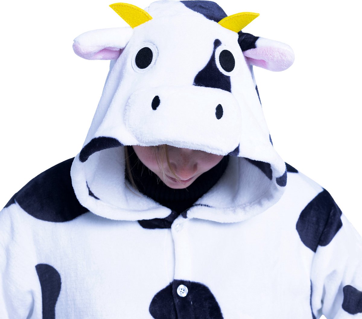 Koe onesie - dieren onesie - verkleedkleding - carnavalskleding - Carnaval kostuum - dames - heren – volwassenen - Ik ga loeihard - Maat XS/S — afbeelding 5