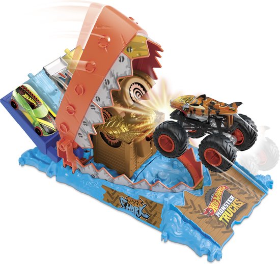 Circuit Motorisé Monster Trucks Scorpion - HOT WHEELS - 2 véhicules inclus