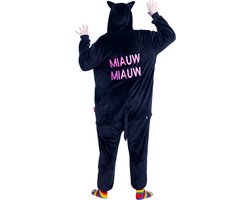Katten onesie - dieren onesie - verkleedkleding - carnavalskleding - Carnaval kostuum - dames - heren – volwassenen - Miauw Miauw - Maat XL/XXL