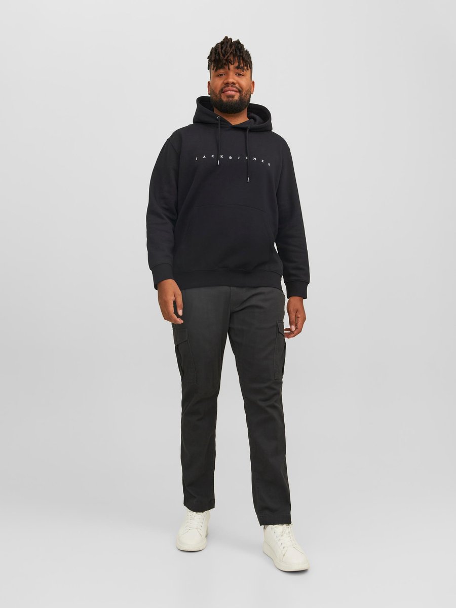 JACK&JONES PLUS - JJESTAR JJ SWEAT HOOD NOOS PLS Heren Trui US3XL — afbeelding 11
