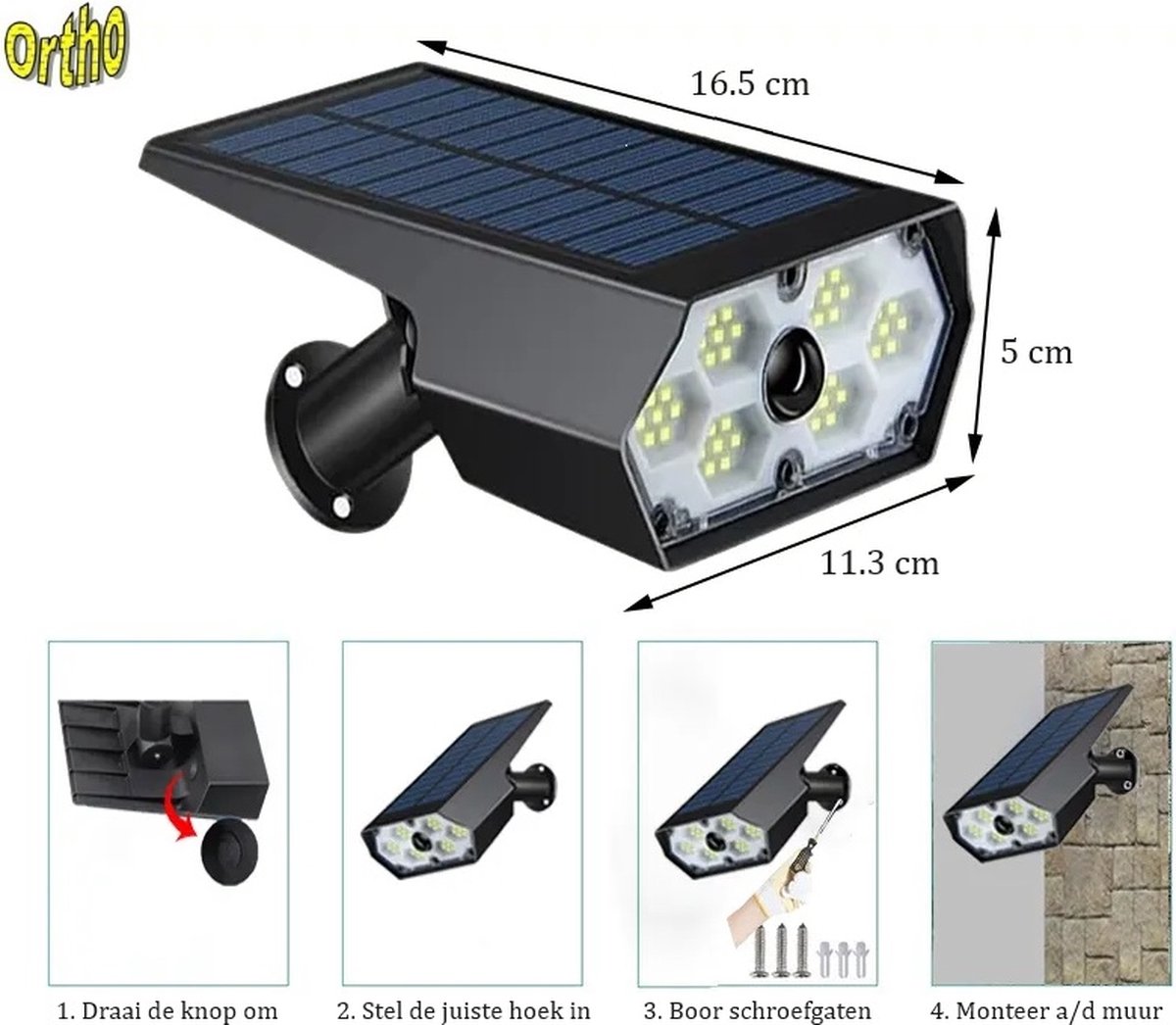 Dummy bewakingscamera met zonnepaneel | knipper LED | binnen/buiten