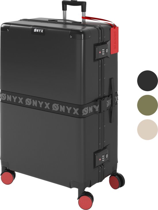 ONYX Check-in koffer - TSA slot - Spinner wielen - Lichtgewicht Trolley - Aluminium sluiting