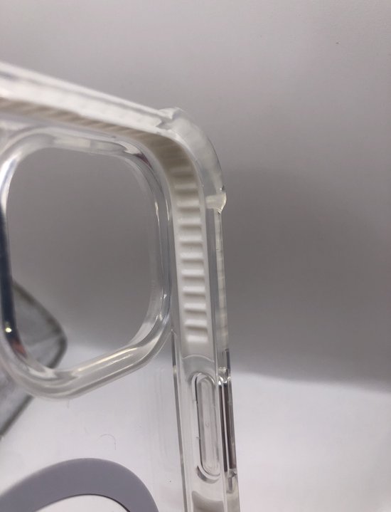 Coque arrière magnétique anti-choc de qualité Premium - Chargement sans fil - Convient pour Apple iPhone 15 Pro - Wit